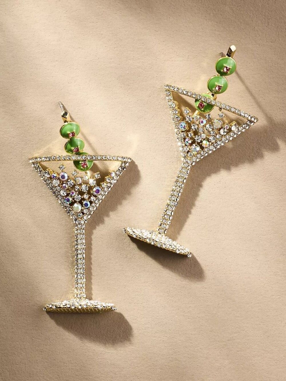 Anthropologie BaubleBar Pimento Memento Dirty Martini Drop Earrings